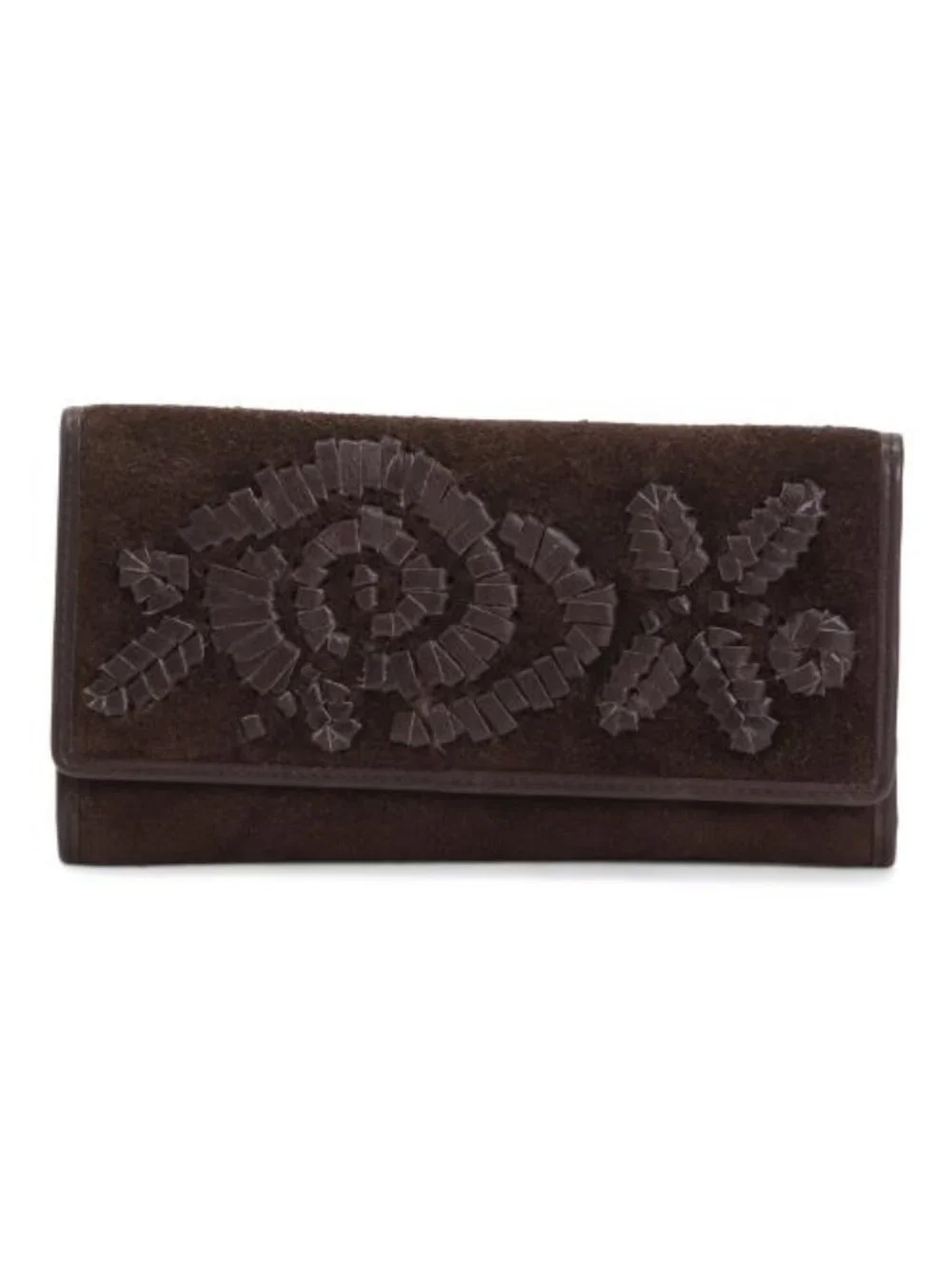 MARTA PONTI Suede Large Flap Wallet